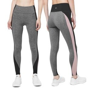 Lululemon Get Going Train Tight *28" Size 8 Heathered Black / Smoky Blush